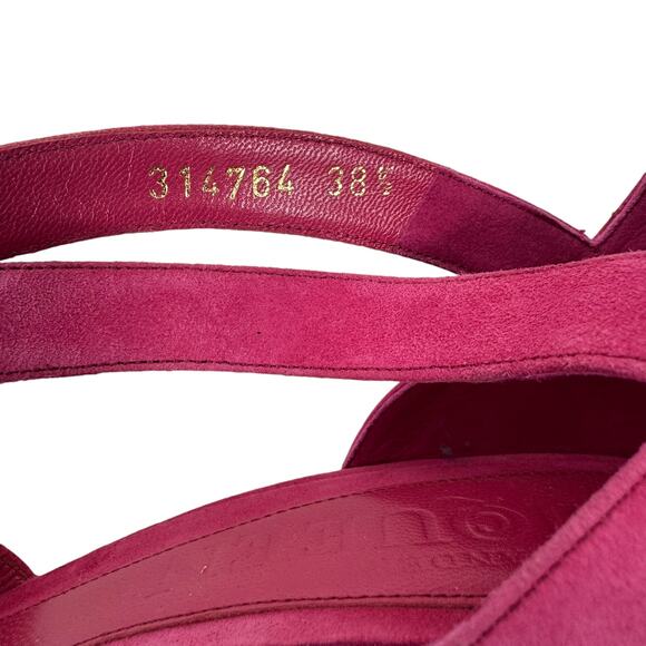 Alexander Mcqueen Armadillo Low Heel Double Arched Sandals Pink Size 8.5 - Picture 7 of 11